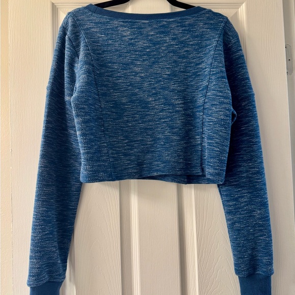Buffbunny Blue Cropped Sweater - Picture 2 of 3